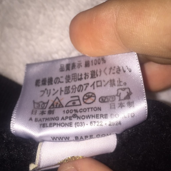 Black Bape Crew neck(medium) - Picture 4 of 8